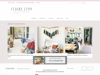 clairelynndesign.com snapshot