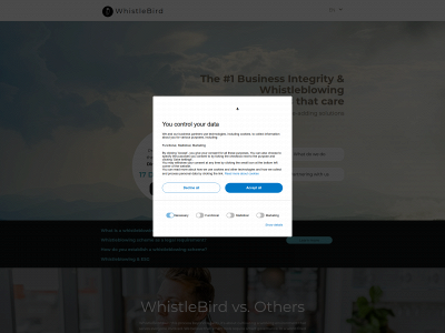 whistlebird.eu snapshot