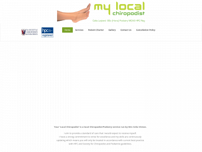 mylocalchiropodist.net snapshot