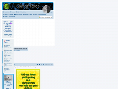 cultoftarotforum.com snapshot