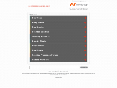 scentedsensation.com snapshot