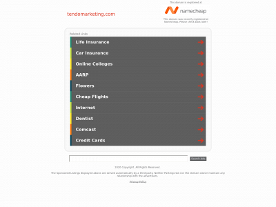 tendomarketing.com snapshot