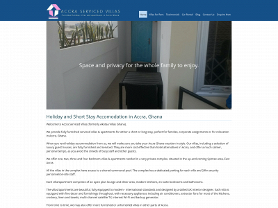 accraservicedvillas.com snapshot