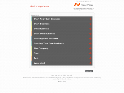 startinthegut.com snapshot