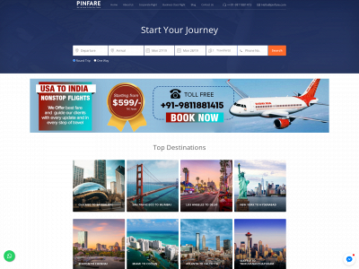 pinfare.com snapshot