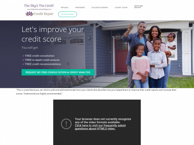 theskysthelimitcreditrepair.com snapshot