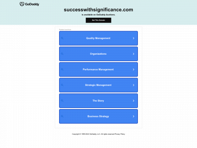 successwithsignificance.com snapshot