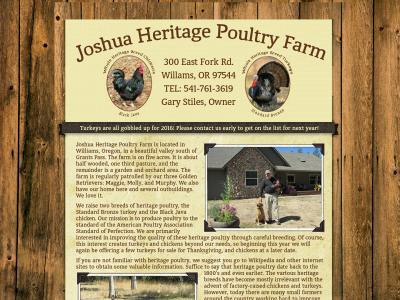 joshuaheritagepoultryfarm.com snapshot