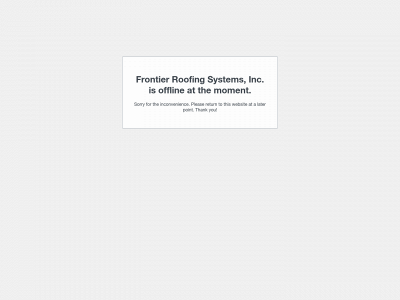 frontierroofing.net snapshot