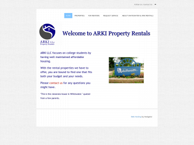 arkirentals.com snapshot