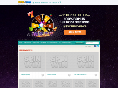 spinandwin.com snapshot