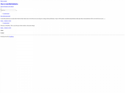 thecrystalballinitiative.com snapshot