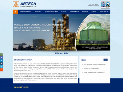 www.artechcoolingtowers.com snapshot