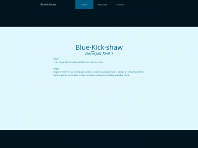 bluekickshaw.com snapshot