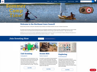 scoutsiowa.org snapshot