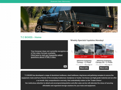 www.tcboxes.com.au snapshot