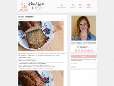 onceuponarecipeblog.com snapshot