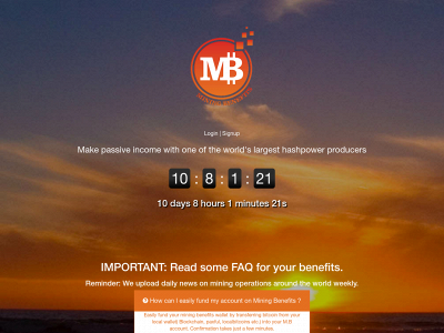 miningbenefits.com snapshot