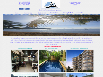 www.bangsaraybeachproperty.com snapshot