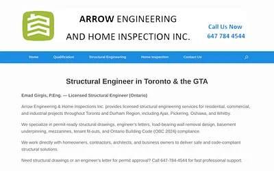 arrow-engineering.ca snapshot
