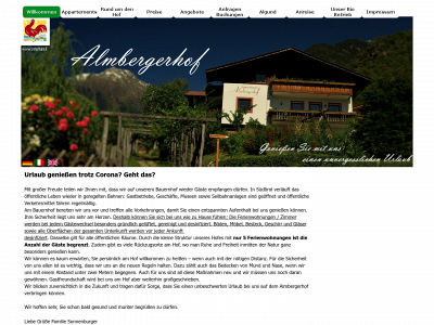 almbergerhof.com snapshot