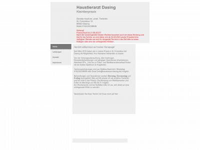 haustierarzt-dasing.de snapshot