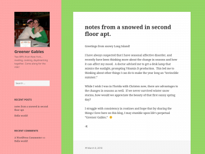 greenergablesblog.com snapshot