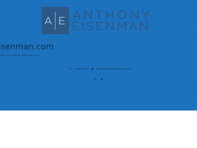 anthonyeisenman.com snapshot