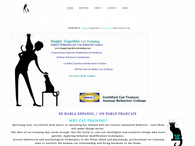 happytogethercattraining.com snapshot