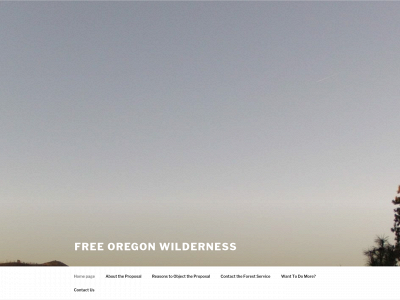 freeoregonwilderness.com snapshot