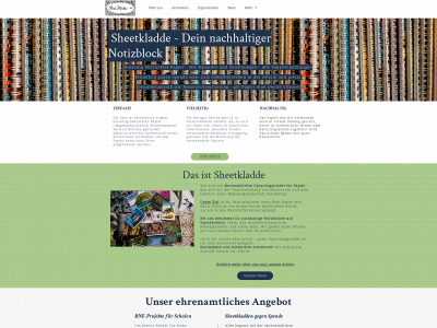 sheetkladde.de snapshot