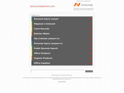 tomcourtsbutchers.com snapshot