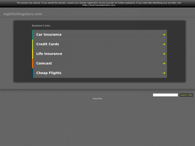 eightfallingstars.com snapshot