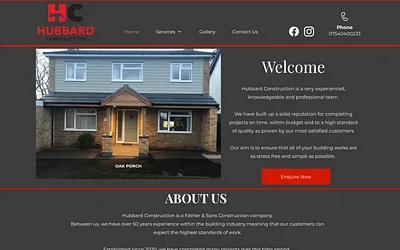 hubbardconstruction.co.uk snapshot