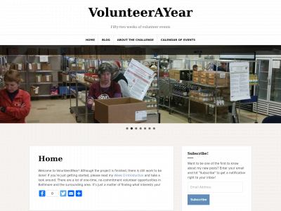 volunteerayear.com snapshot