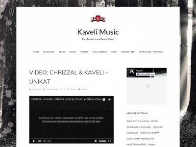 kaveli-music.com snapshot