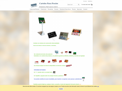 cartelesparaprecios.com snapshot