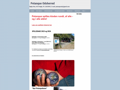 petanqueodsherred.dk snapshot