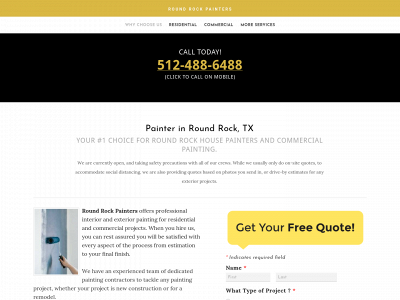 www.paintersofroundrock.com snapshot