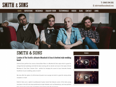 smithsonsband.com snapshot