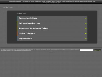 cusnix.com snapshot