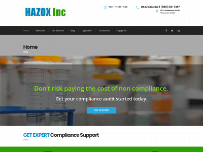 hazoxinc.com snapshot