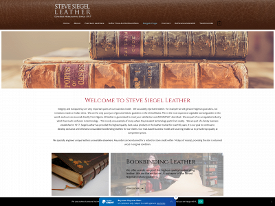 siegelleather.com snapshot