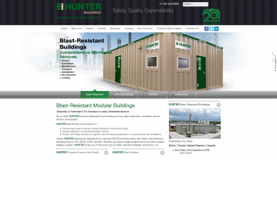 hunterbuildings.com snapshot