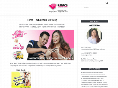 lynnsfashionstore.com snapshot