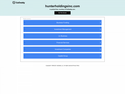 hunterholdingsinc.com snapshot