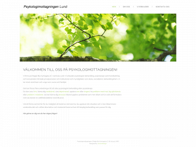 psykologmottagningenlund.se snapshot