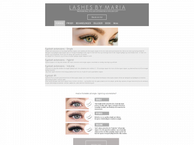 lashesbymaria.dk snapshot