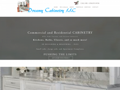 dreamycabinetry.com snapshot