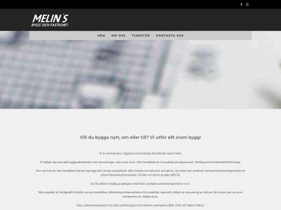 melinsbygg.se snapshot